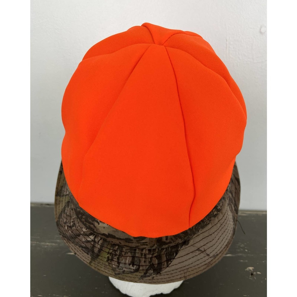 Rudy Duck Apparel Co. Real Tree Camo Blaze Orange Thinsulate Hat Cap Ear Flaps View 3